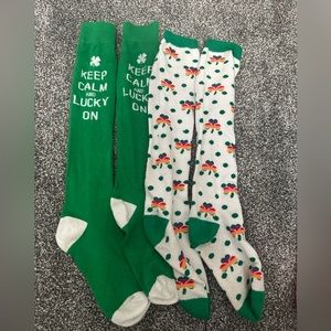 St. Patrick’s Day long socks